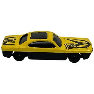 Vintage Yellow RC Club Racing Die-Cast Sports Car Toy China 1980s Hot Wheels